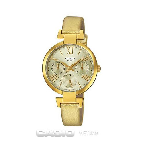 Đồng hồ nữ Casio LTP-E404GL-9AVDF Mặt kính khoáng chống va đập